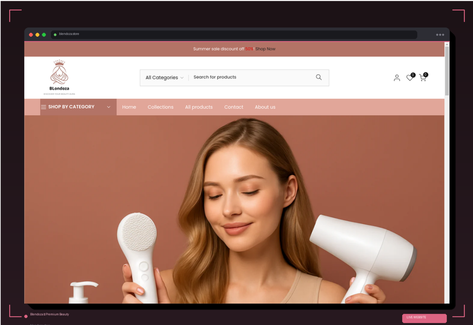 blendoza.store website preview image